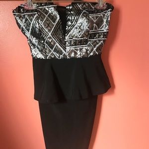 Black and sequin cocktail dress